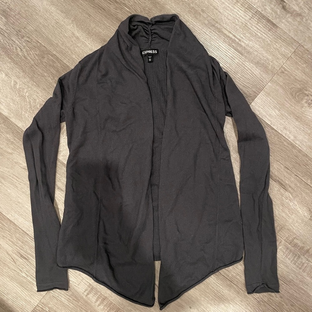 Express Dark Grey Cardigan